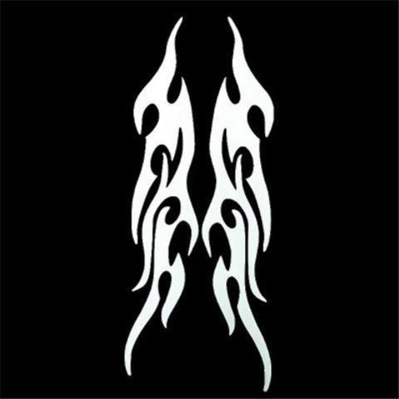 Flame Car Sticker Set for Bumper Hood Rearview Mirror Head Cover Scratches