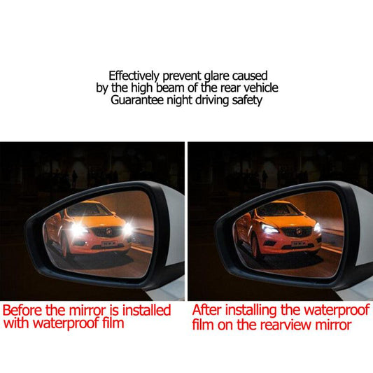 4pcs Car Rainproof Film Rearview Mirror Anti Fog Waterproof Clear Protective