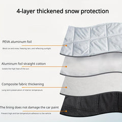 Car Snow Cover Four Layers Thickened Anti snow Anti freeze Cover