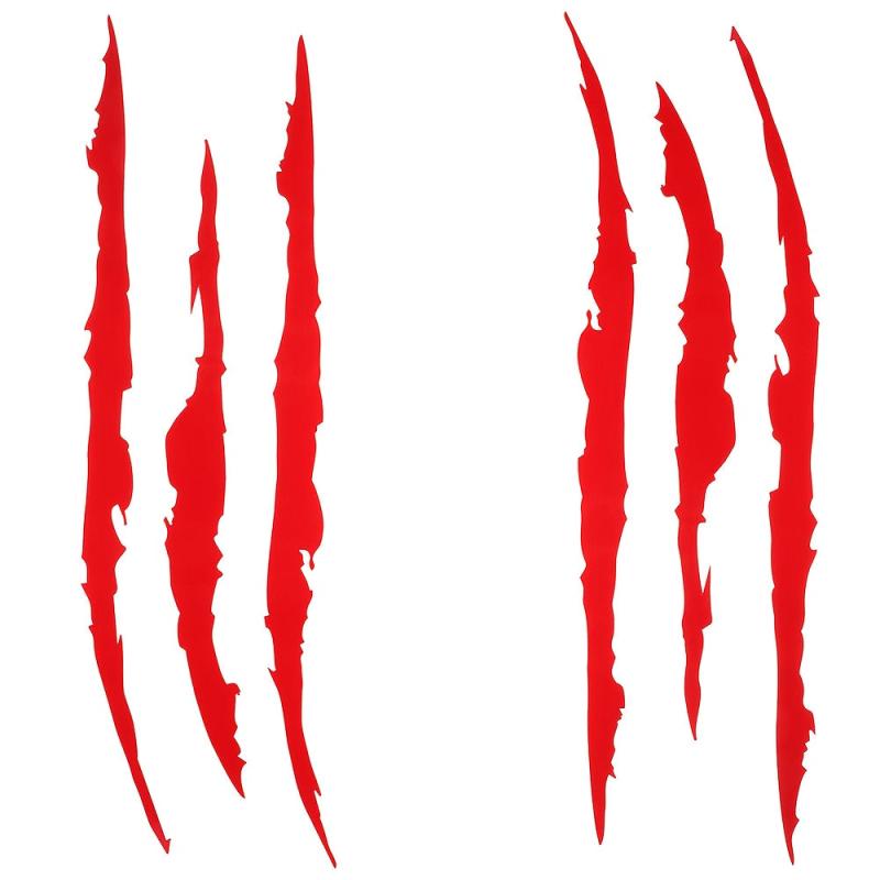2pcs Car Ghost Claw Stickers Headlights Decorative Hood Scratches Eyebrow