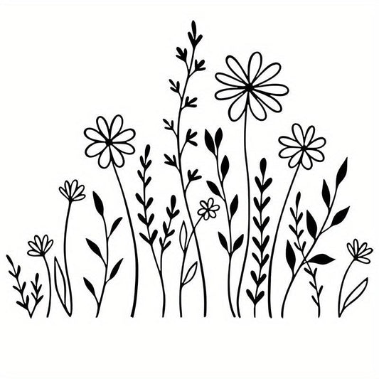 Wildflowers Boho Fun Reflective Car Sticker Plant Lover Gift Idea Bumper Sticker