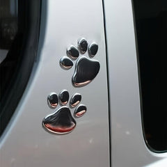 2pcs Car Sticker Paw 3D Animal Footprint Decal PVC Emblem Auto Accessories