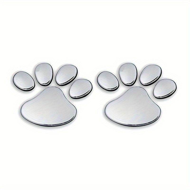 2pcs Car Sticker Paw 3D Animal Footprint Decal PVC Emblem Auto Accessories