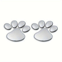 2pcs Car Sticker Paw 3D Animal Footprint Decal PVC Emblem Auto Accessories