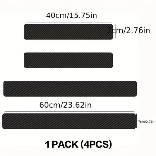 4pcs Car Door Sill Anti Kick Stickers - Scratch Protection & Style Enhancement