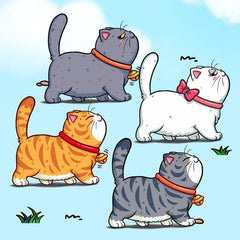 Cartoon Cat Stickers - Cars Motorcycles Water Bottles & More