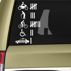 Funny Hit Accident Count Vinyl Sticker Decal JDM Humour Joke Prank Car Truck