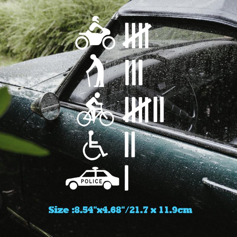 Funny Hit Accident Count Vinyl Sticker Decal JDM Humour Joke Prank Car Truck