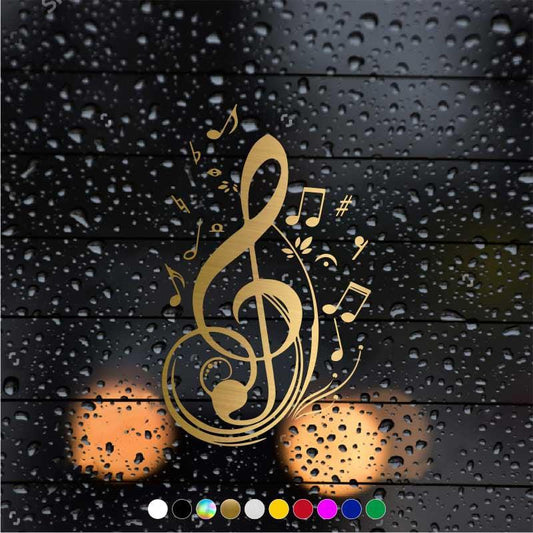 Music Notes Home Decor Sticker for Car SUV or Window