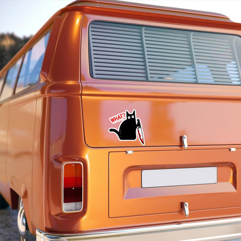 Halloween Cat Sticker for Cars Trucks Laptop