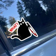 Halloween Cat Sticker for Cars Trucks Laptop