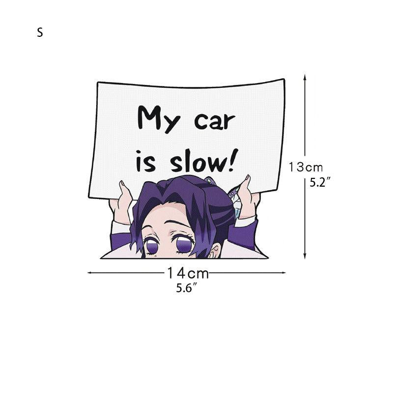 Anime Reflective Car Stickers Set - Stand Out with Fun Designs