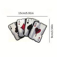 Poker Red & Peach Reflective Sticker Decal
