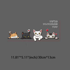 Cartoon Cat Reflective Waterproof Car Window Bumper Stickers