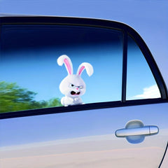 12.7cm Kung Fu Rabbit Car Sticker Motorcycle Laptop Decal Fun Sticker