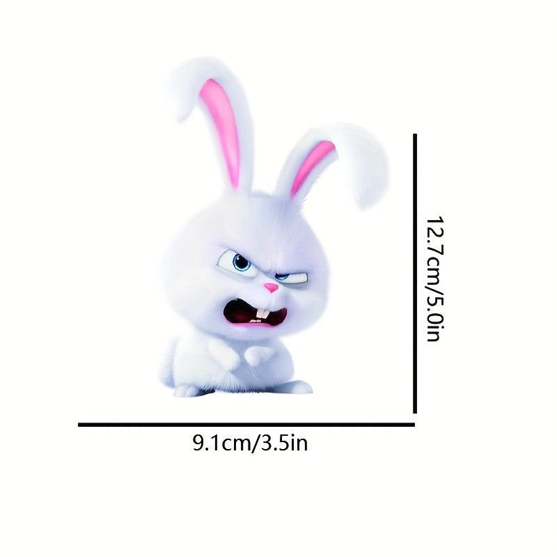 12.7cm Kung Fu Rabbit Car Sticker Motorcycle Laptop Decal Fun Sticker