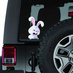 12.7cm Kung Fu Rabbit Car Sticker Motorcycle Laptop Decal Fun Sticker