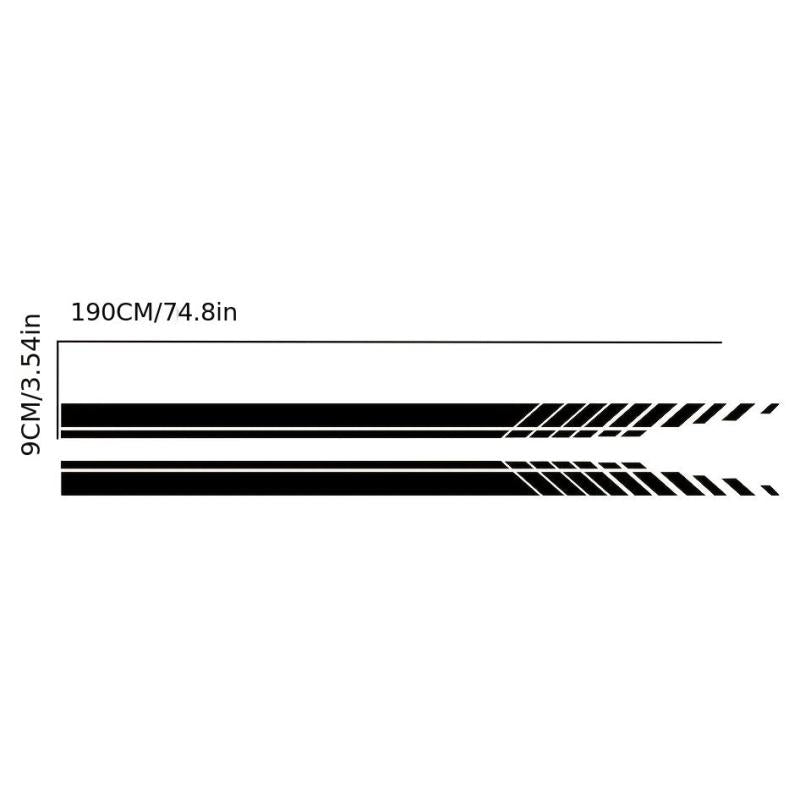 Car Racing Body Side Stripes Vinyl Decals For All Cars SUV