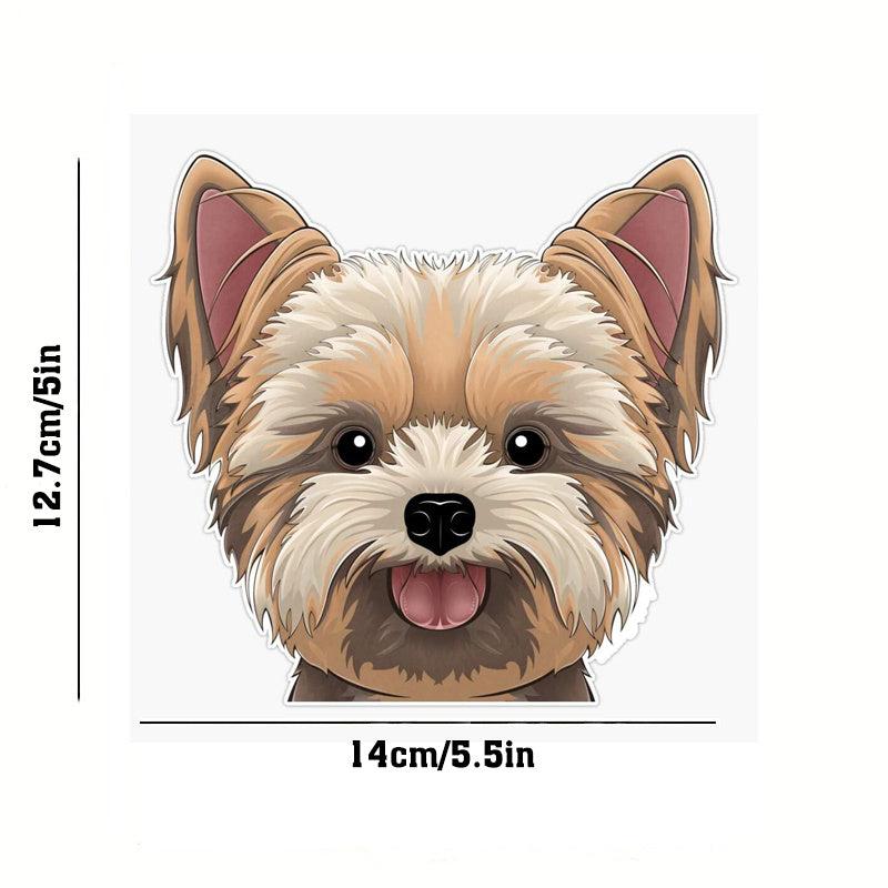 Peeking Yorkie Car Stickers Laptop Water Bottle Phone Car Truck Van