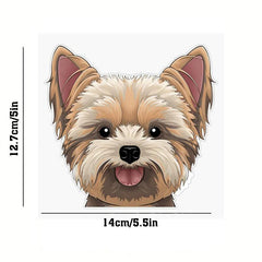 Peeking Yorkie Car Stickers Laptop Water Bottle Phone Car Truck Van