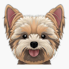 Peeking Yorkie Car Stickers Laptop Water Bottle Phone Car Truck Van