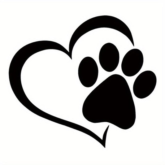 Heart Dog Cat Paw Print Pet Car Window Bumper Sticker Vinyl Decal