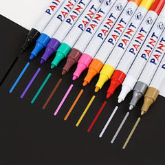 Permanent Waterproof Car Tire Graffiti Paint Pen for Wood, Tires, Glass