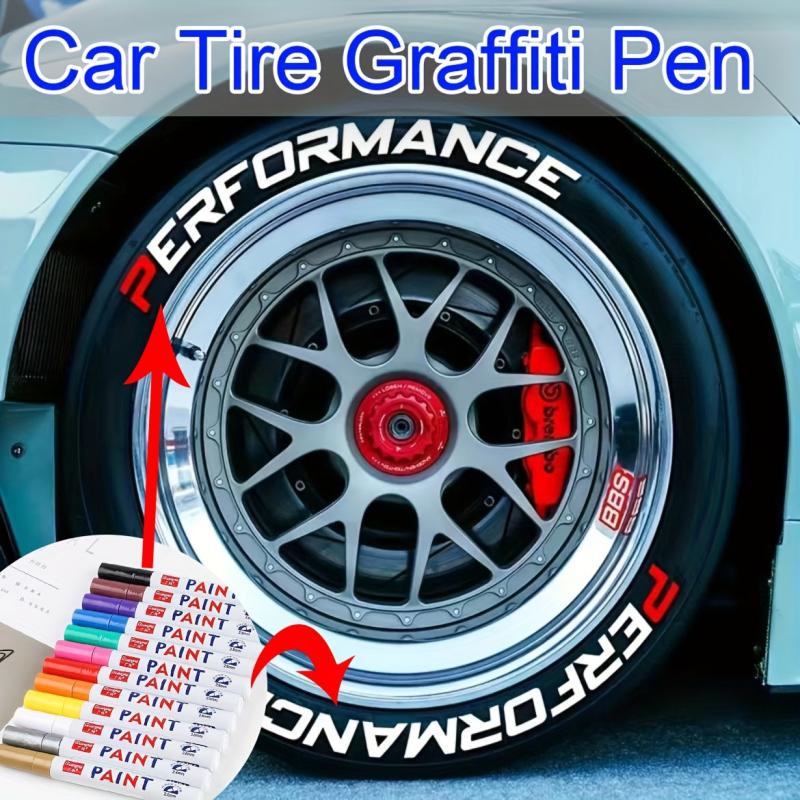 Permanent Waterproof Car Tire Graffiti Paint Pen for Wood, Tires, Glass