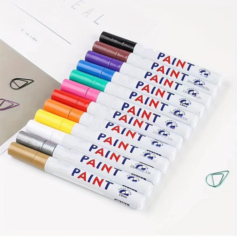 Permanent Waterproof Car Tire Graffiti Paint Pen for Wood, Tires, Glass