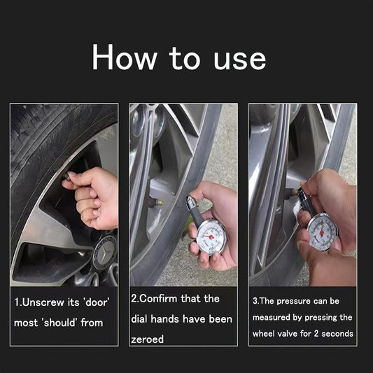 Tire Pressure Gauge for Car Truck Motorcycle Bicycle Vehicle