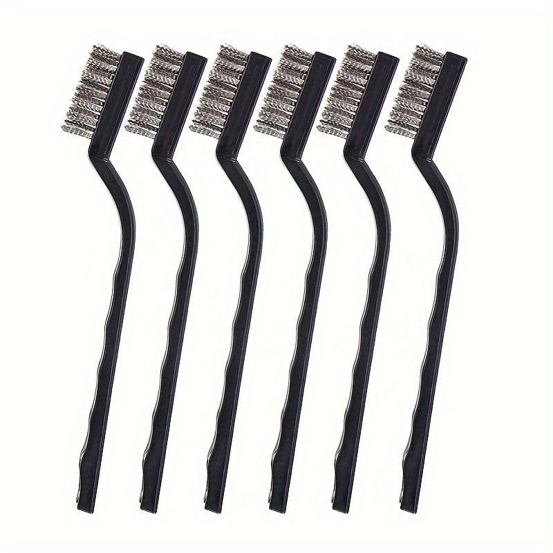 12pcs Wire Brush Set Cleaning Brush w/ Handle Crevice Brush