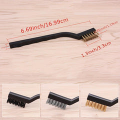 12pcs Wire Brush Set Cleaning Brush w/ Handle Crevice Brush