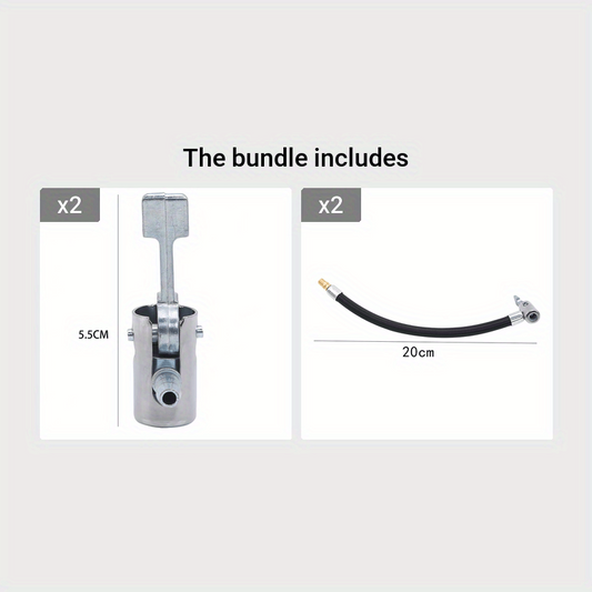Tire Air Inflator Hose Pump Extension Tube Adapter