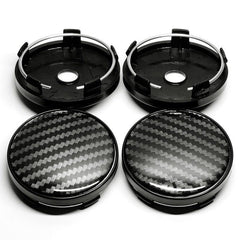 4pcs 60mm Aluminum Resin 3D Carbon Fiber Wheel Center Hub Cap