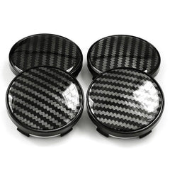 4pcs 60mm Aluminum Resin 3D Carbon Fiber Wheel Center Hub Cap