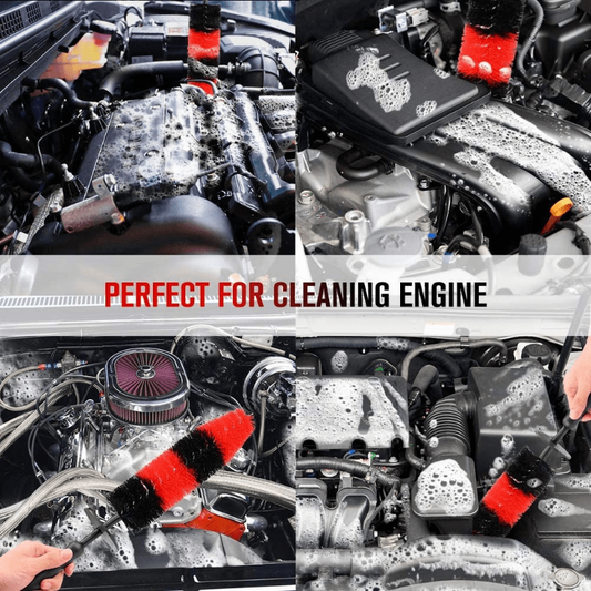 Long Soft Bristle Wheel Brush for Car Detailing
