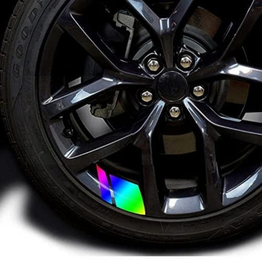 4pcs Reflective Wheel Rim Decals 45-53 Size Car Accessories