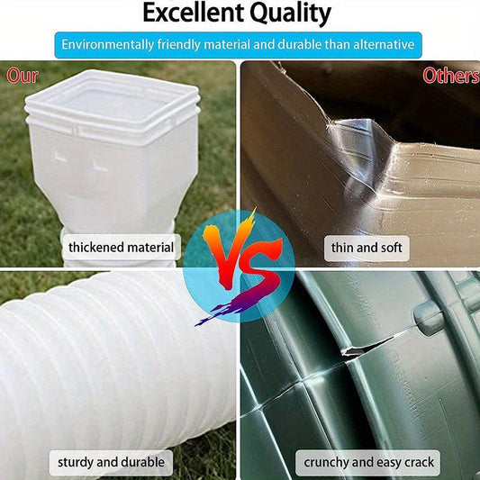 2pcs Telescopic Rain Gutter Drain Pipe Extension for Home Safety