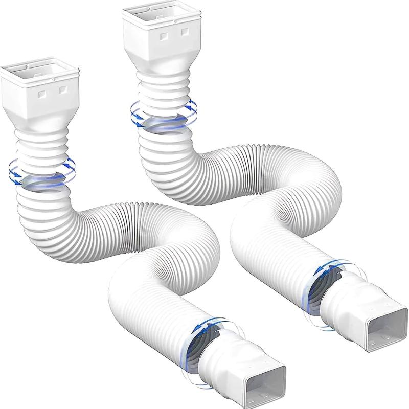 2pcs Telescopic Rain Gutter Drain Pipe Extension for Home Safety