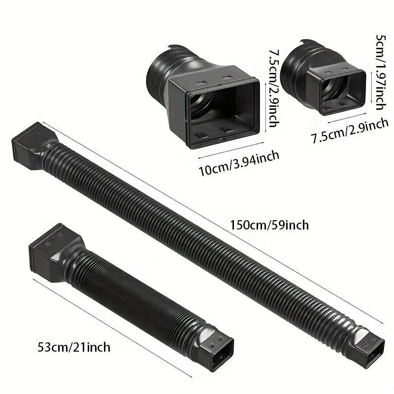 2pcs Telescopic Rain Gutter Drain Pipe Extension for Home Safety