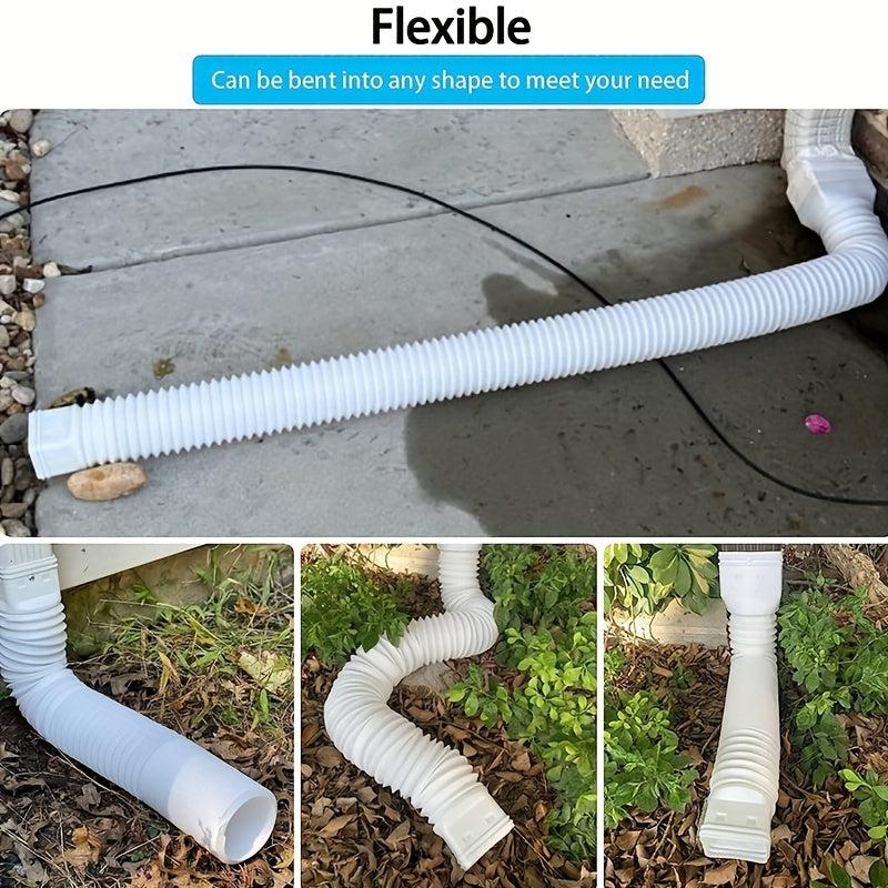 2pcs Telescopic Rain Gutter Drain Pipe Extension for Home Safety