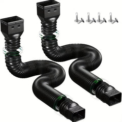 2pcs Telescopic Rain Gutter Drain Pipe Extension for Home Safety