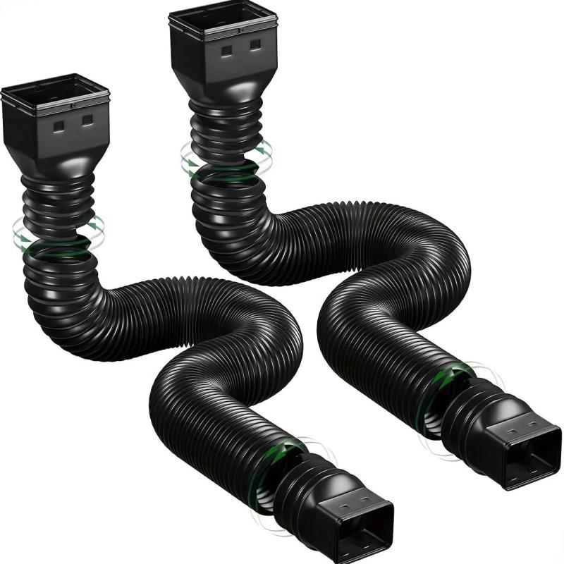2pcs Telescopic Rain Gutter Drain Pipe Extension for Home Safety