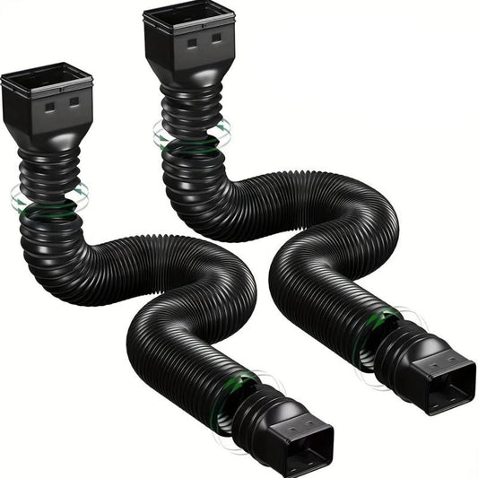 2pcs Telescopic Rain Gutter Drain Pipe Extension for Home Safety