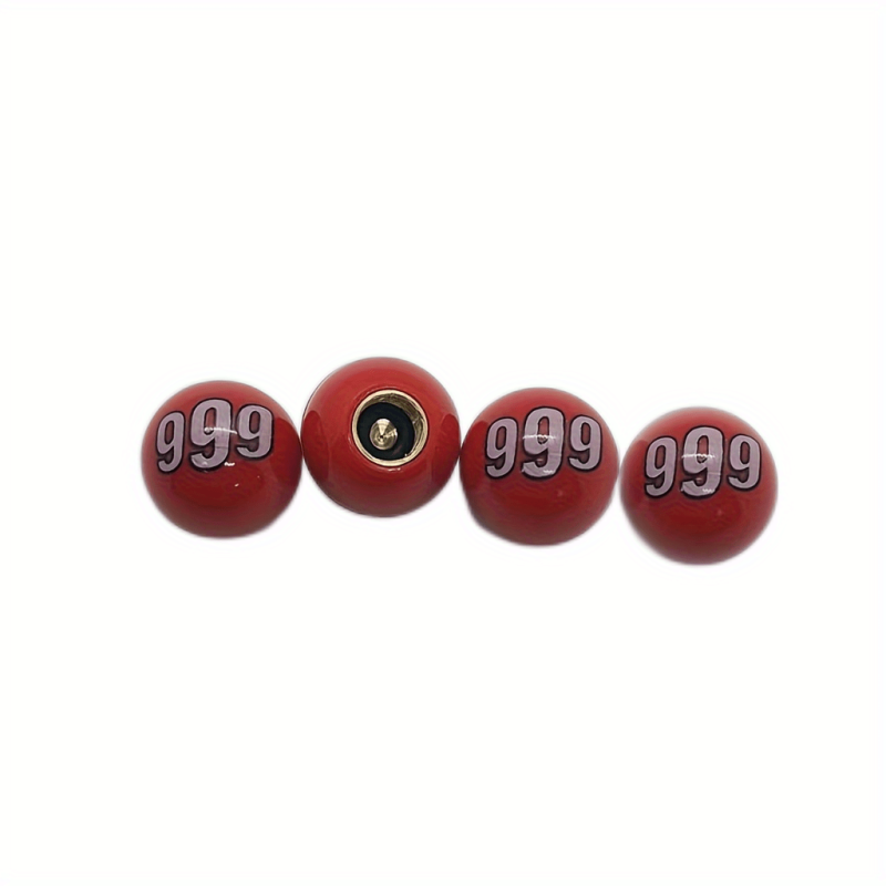 4pcs Football Series Tire Valve Caps for Dustproof Protection