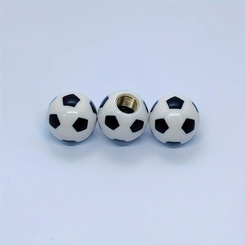 4pcs Football Series Tire Valve Caps for Dustproof Protection