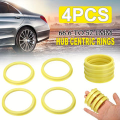 4pcs 66.6 to 57.1mm Wheel Center Hub Centric Ring