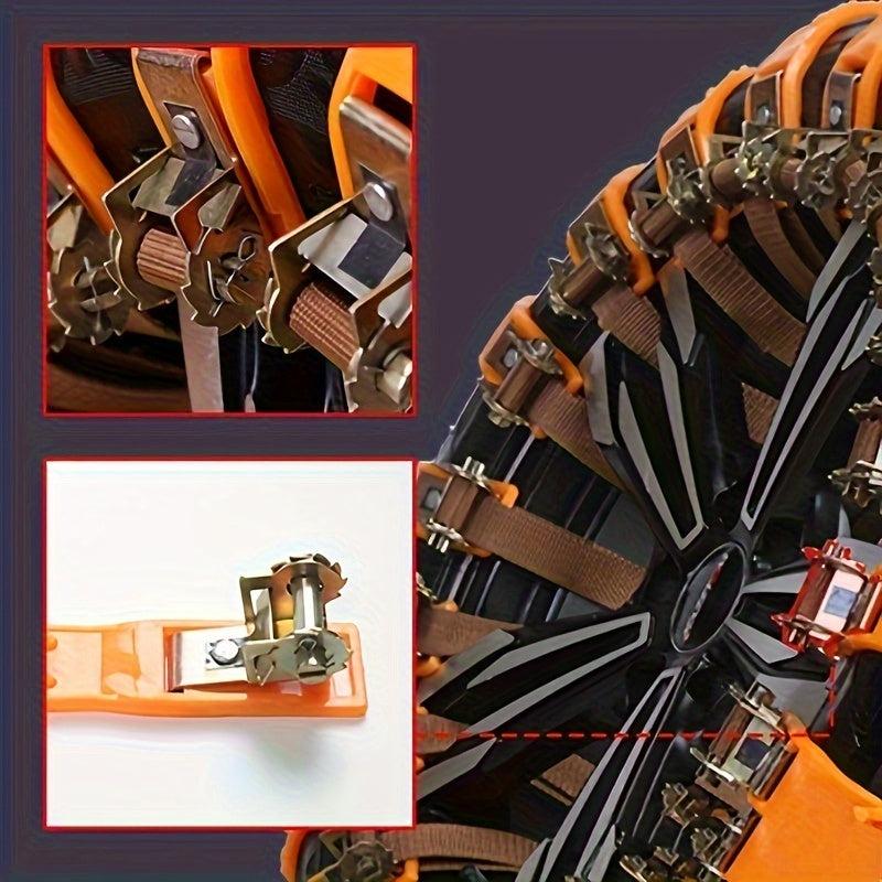 2pcs Snow Tire Chains Car Cable Tire Reusable Antiskid Mud Chains