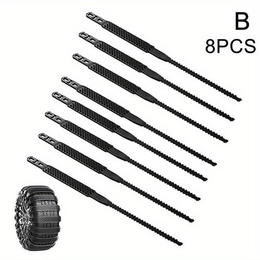 8pcs Auto Winter Tire Chains for Car Truck SUV Skid Resistant Snow Chains