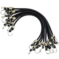 15Pcs Elastic Bungee Cords With Hooks Rubber Straps